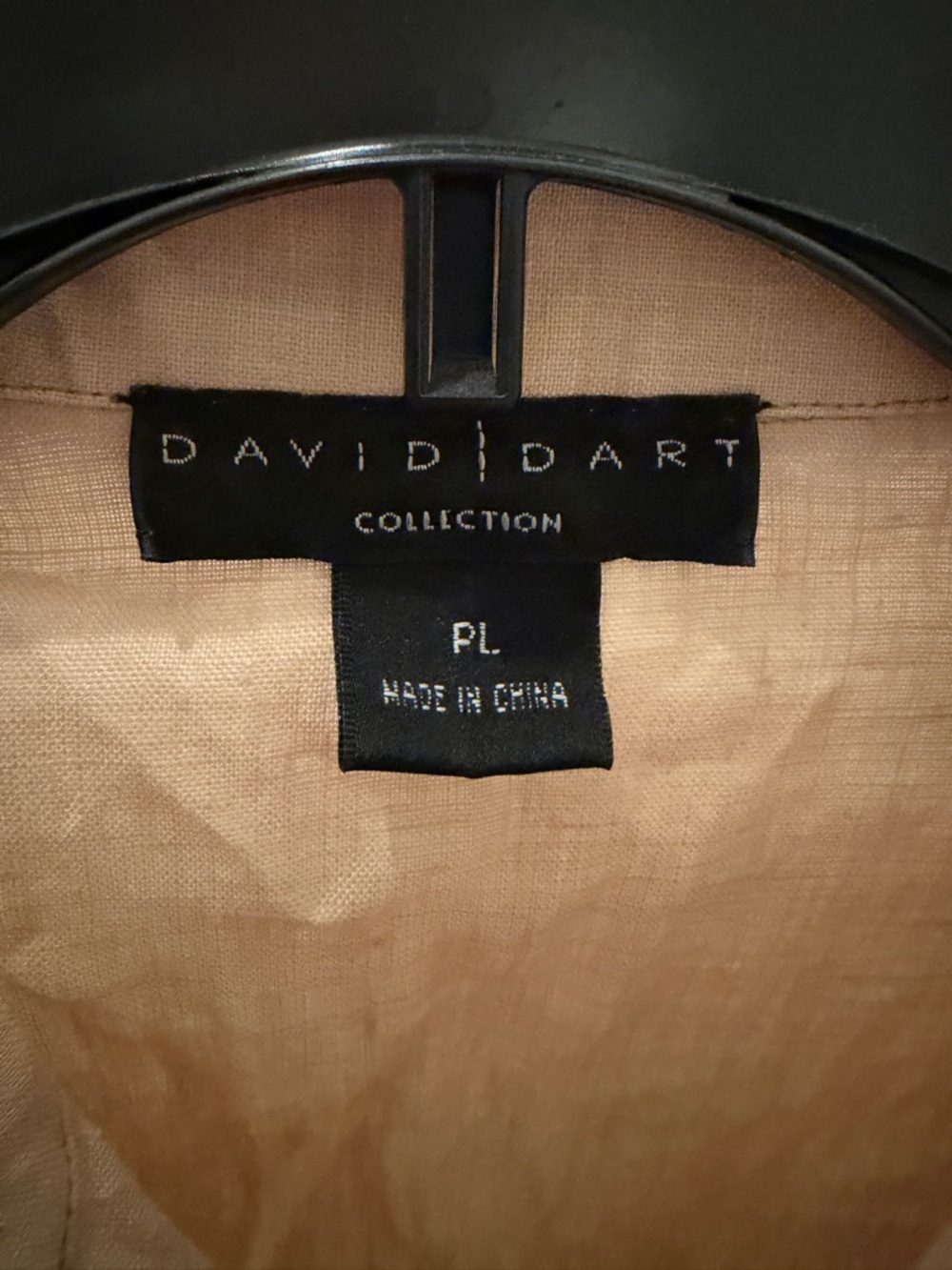 David Jordan Cream Button-Front Linen Shirt - Picture 3 of 4